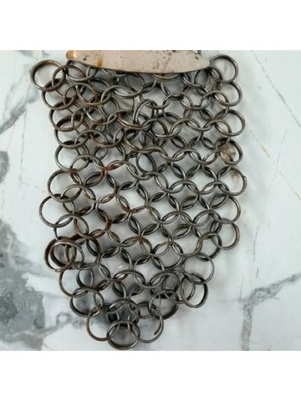 Vintage Antique Chainmail Pot Scrubber & Cast Iron Skillet Cleaner